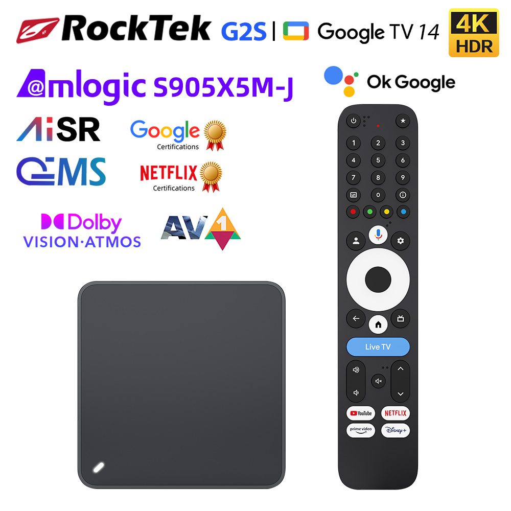 Home Cinema Google - RockTek G2S UHD 구글 TV 박스