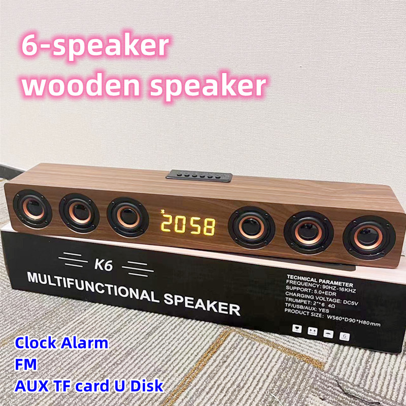 Home Cinema Lg - 6개 스피커 목재 블루투스 스피커 사운드바