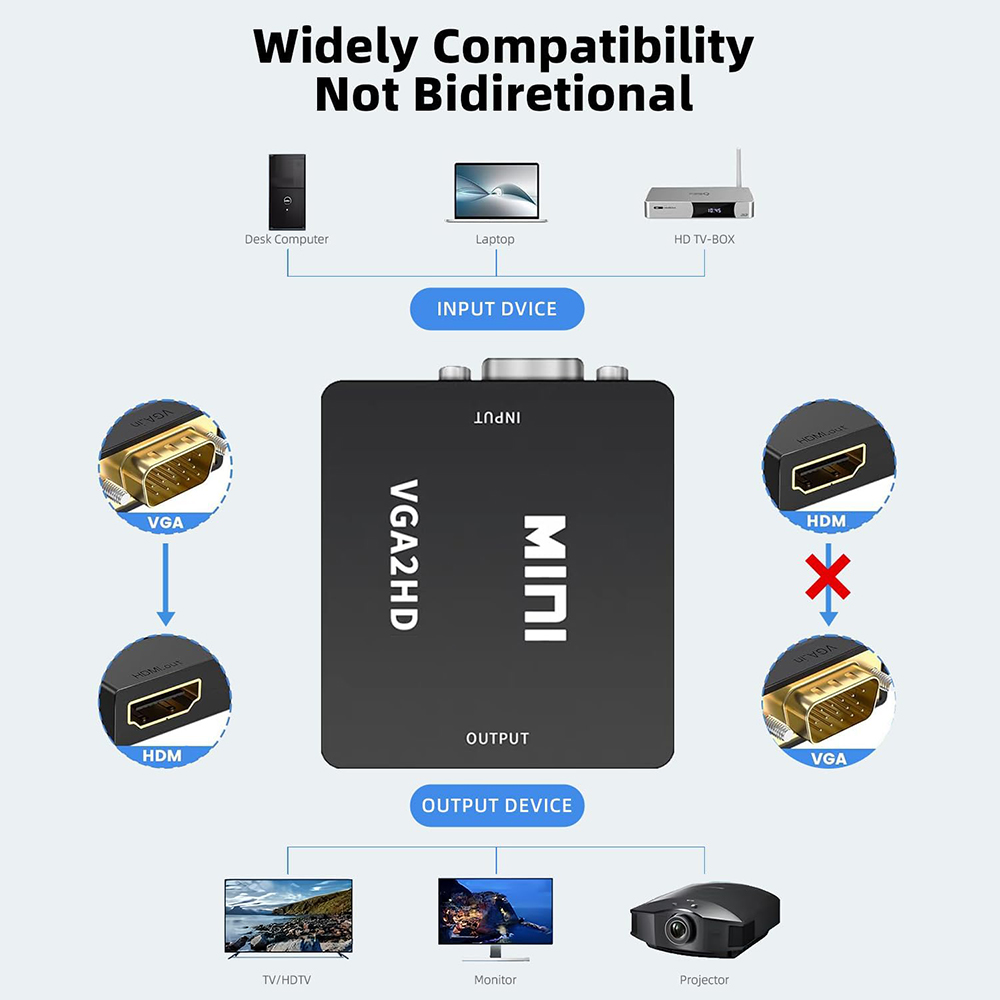 미니 VGA to HDMI 호환 변환기 VGA2HDMI - Home Cinema Portable 리뷰 및 가격